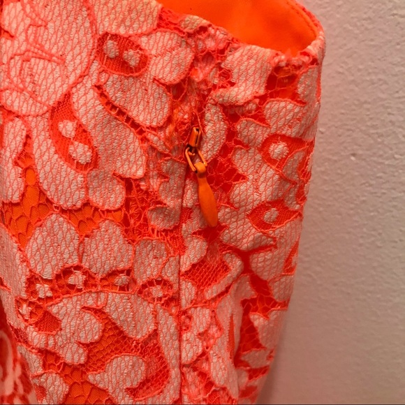 Madewell Lace Blossom Dress 4 orange white summer - Picture 5 of 9